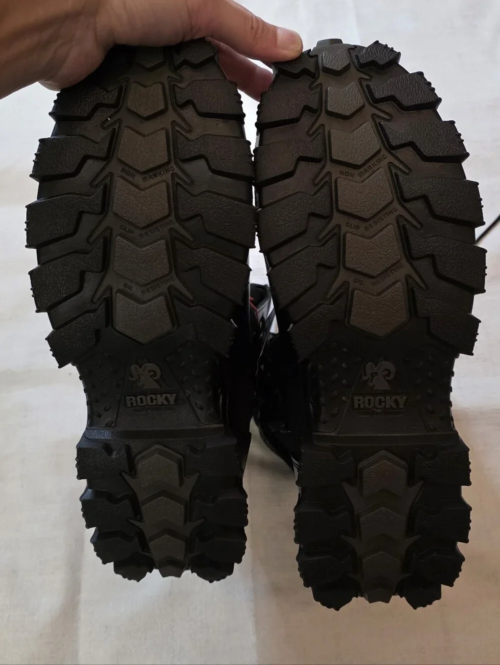 Rocky Boots Alpha Force 2173 Men's Size 11 Black Waterproof Side Zip Duty Boots